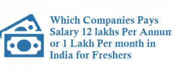 Which IT Company Pays Salary 12 lakhs Per Annum in India for freshers